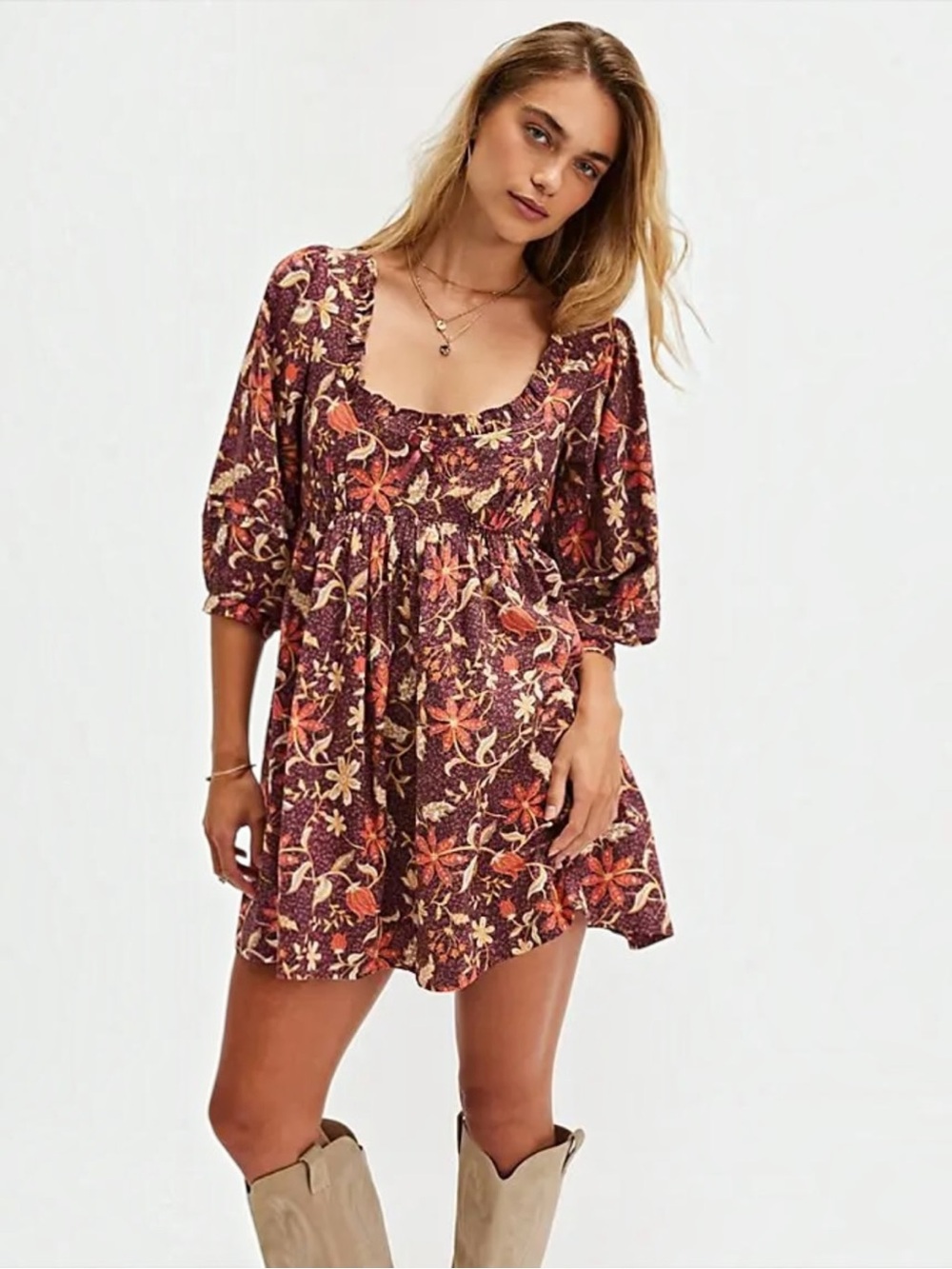 Free People Lola Floral Mini Dress size S